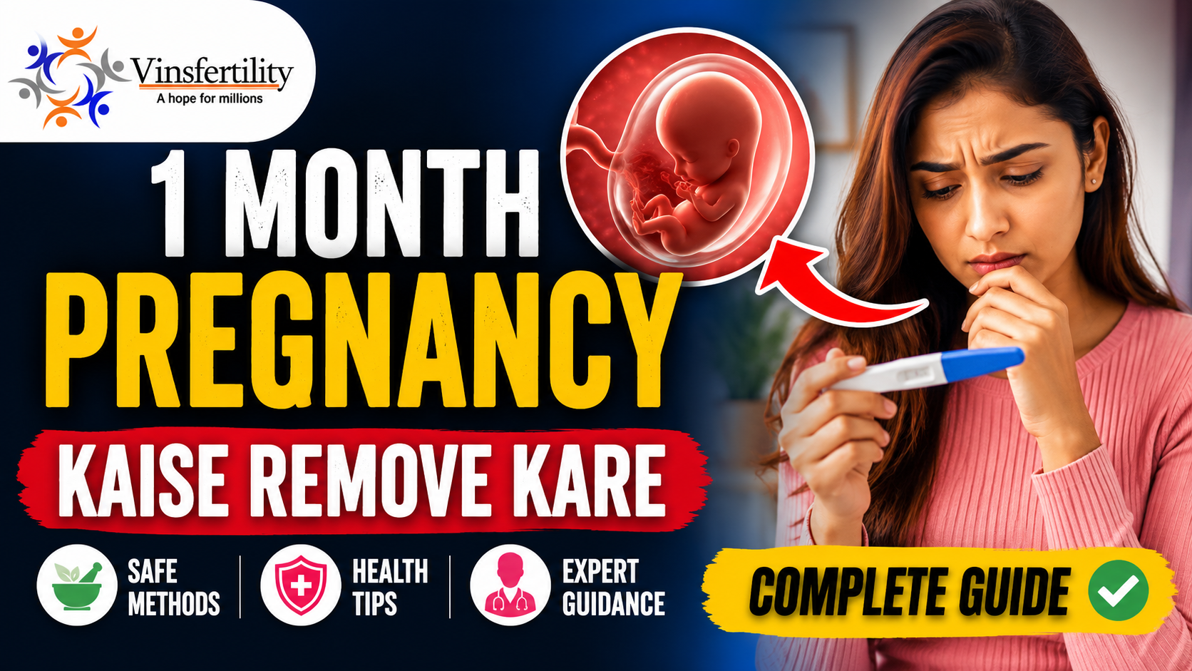 1 Month Pregnancy Kaise Remove Kare? Safe Medical Information in Hindi
