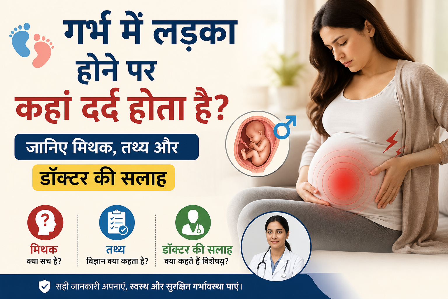 गर्भ में लड़का होने पर कहां दर्द होता है? जानिए मिथक, तथ्य और डॉक्टर की सलाह