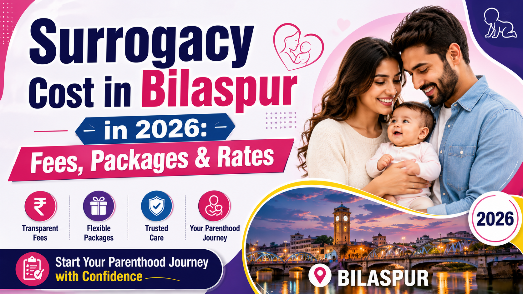 Surrogacy Cost in Bilaspur in 2026: Fees, Packages & Rates