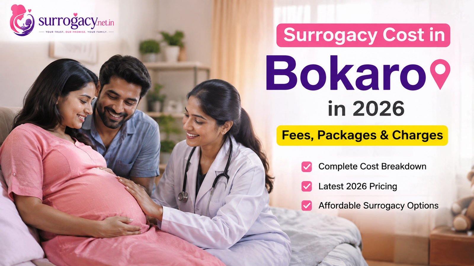 Surrogacy Cost in Bokaro in 2026: Fees, Packages & Charges