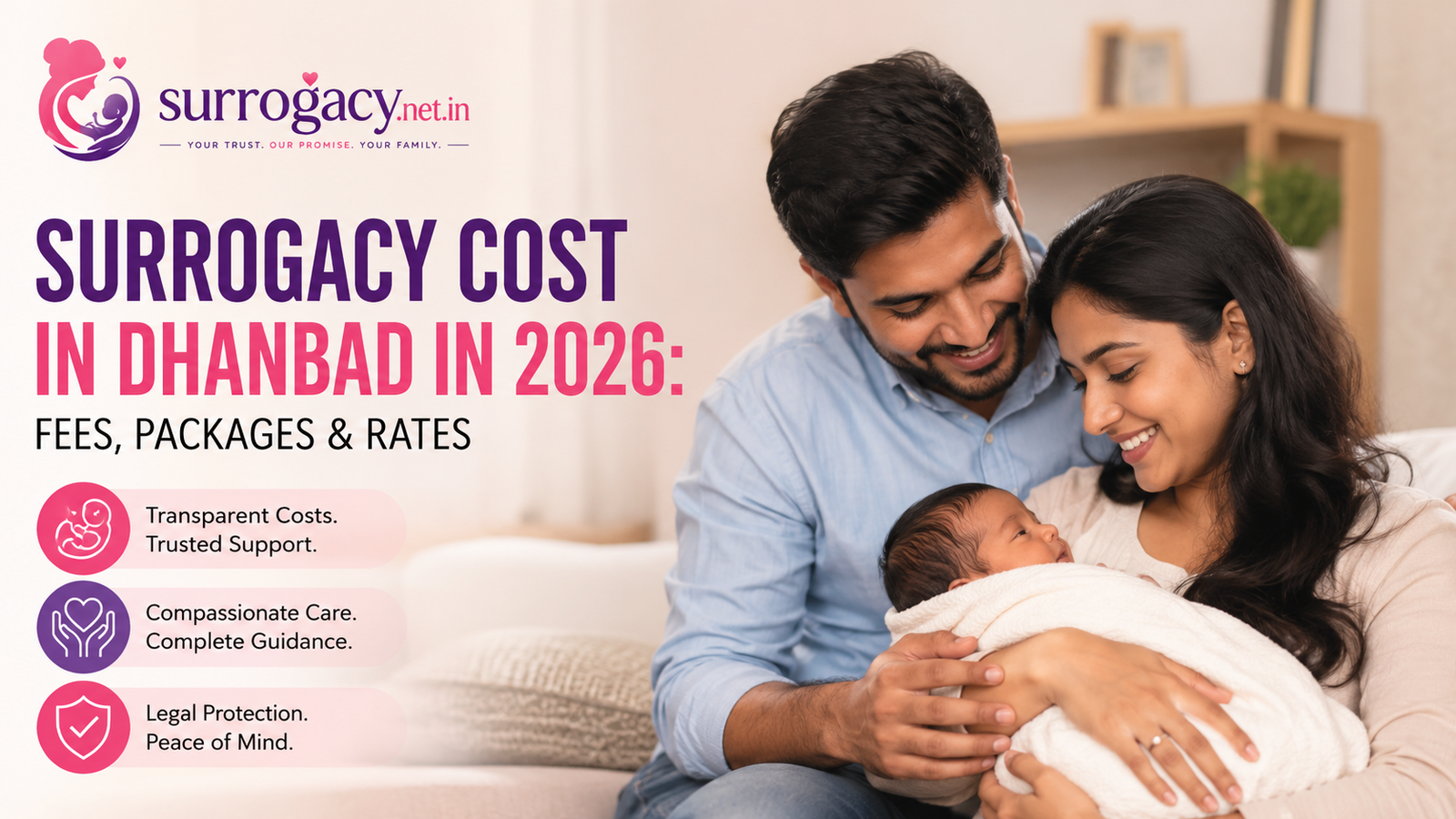 Surrogacy Cost in Dhanbad in 2026: Fees, Packages & Rates