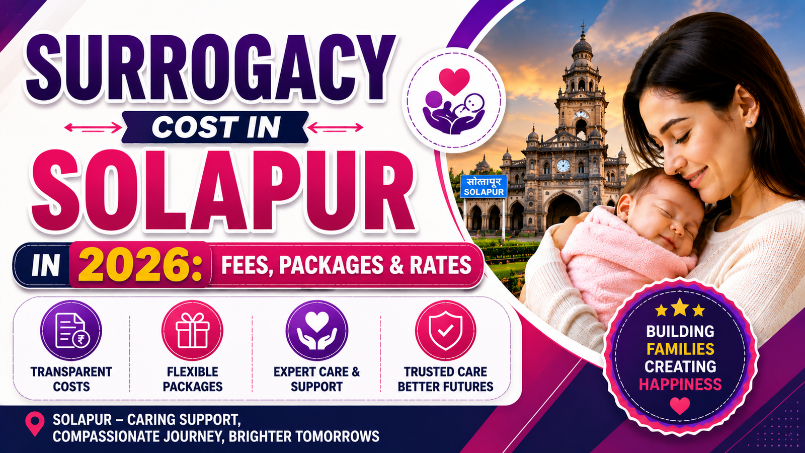 Surrogacy Cost in Solapur in 2026: Fees, Packages & Rates